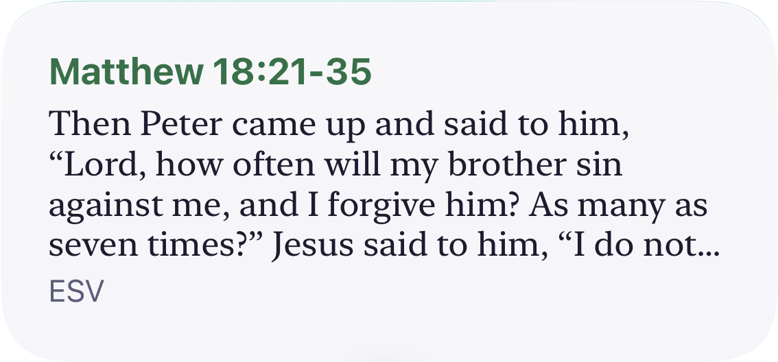 A home-screen widget showing a passage from today’s readings.